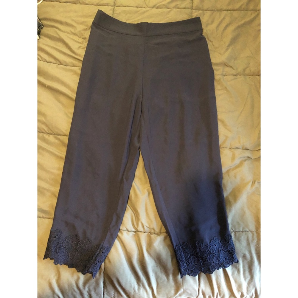 Mid rise blue pant